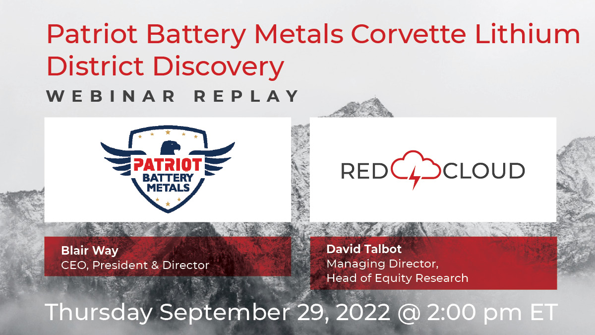Patriot Battery Metals - Replay